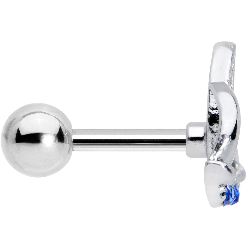 BodyCandy 16G 1/4 Blue Purple Gem Sailboat Cartilage Tragus — lifestyle context