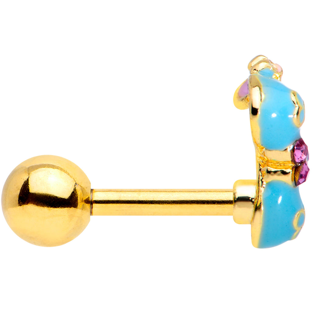 BodyCandy 16G 1/4 Pink Gem Gold Tone Bikini Top Cartilage Tragus Earring — lifestyle context