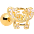 BodyCandy 16G 1/4 Clear Gem Gold Tone Flying Pigs Cartilage Tragus Earring — main product shot