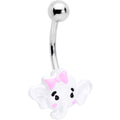 BodyCandy Pink Bow Cute Elephant Belly Ring — main product shot
