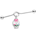 BodyCandy 14G Easter Basket Glow in the Dark Dangle Project Bar 38mm — main product shot
