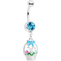 BodyCandy Blue Gem Easter Basket Dangle Belly Ring — main product shot