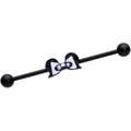BodyCandy 14G Black Bow Panda Bear Industrial Barbell 38mm — main product shot
