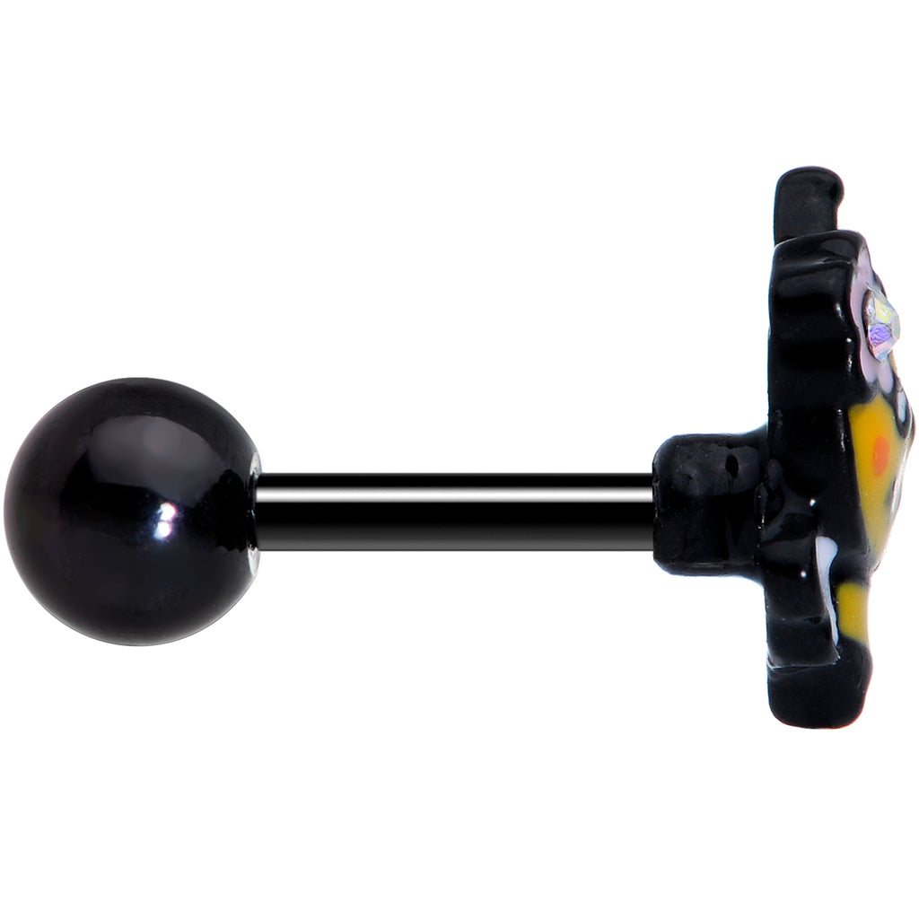 BodyCandy 16G 1/4 Aurora Gem Black Yellow Happy Bee Cartilage Tragus — lifestyle context