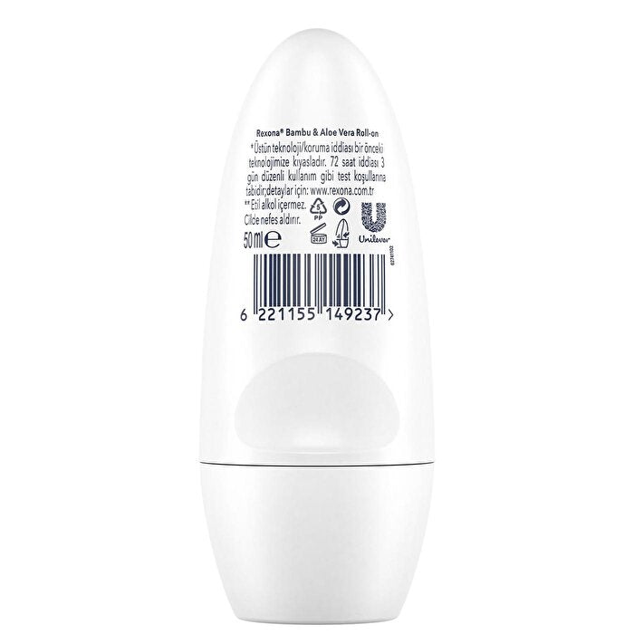 Rexona Bamboo & Aloe Vera Roll On Deodorant 50ml - 72 Hour Protection | Women's Care