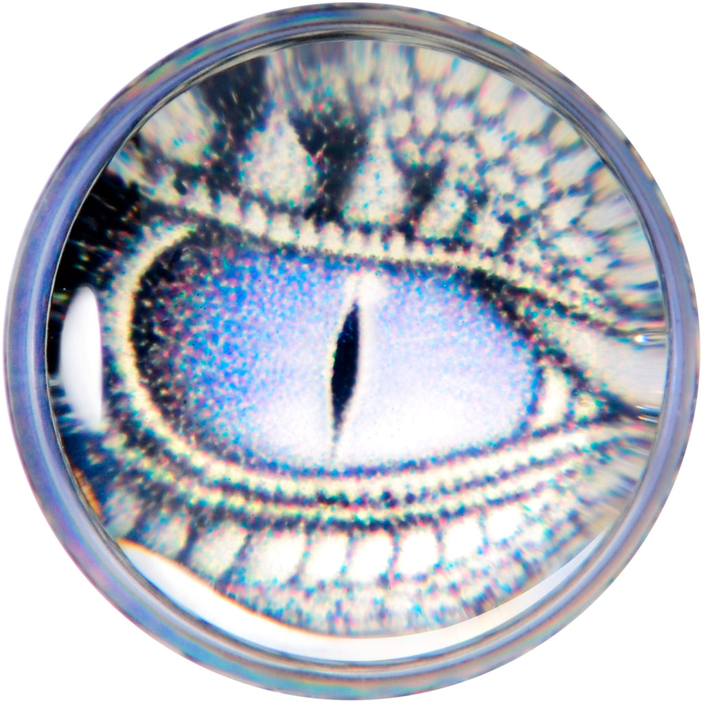 BodyCandy Clear Blue Acrylic Dragons Eye Saddle Plug Set — side view