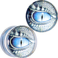 BodyCandy Clear Blue Acrylic Dragons Eye Saddle Plug Set — color detail