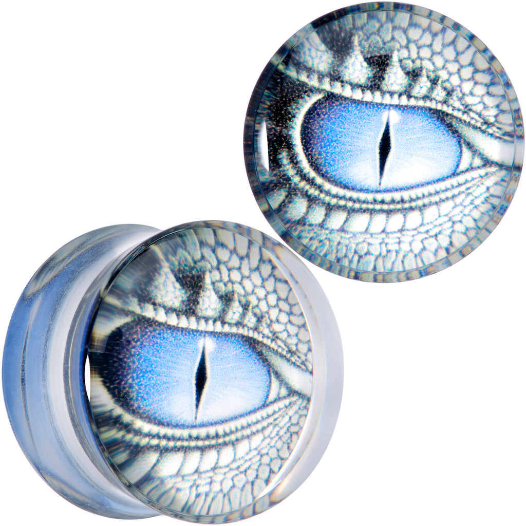BodyCandy Clear Blue Acrylic Dragons Eye Saddle Plug Set — packaging