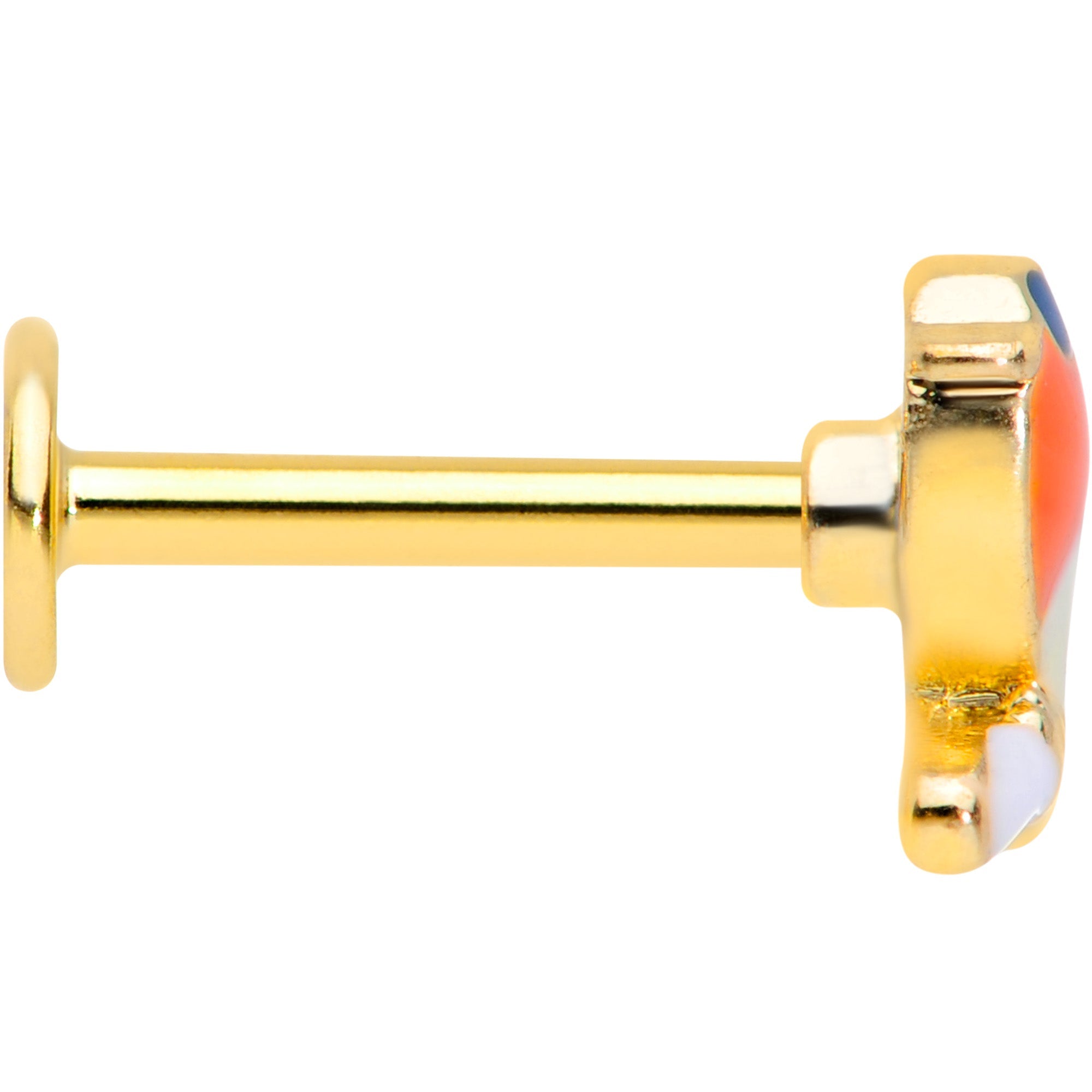BodyCandy 16G 5/16 Green Gem Gold Tone Perched Bird Labret Monroe Tragus — lifestyle context