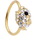 BodyCandy 20G 5/16 Clear Gem Gold Tone Little Chick Nose Hoop — main product shot