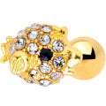 BodyCandy 16G 1/4 Clear Gem Gold Tone Fish Cartilage Tragus Earring — main product shot