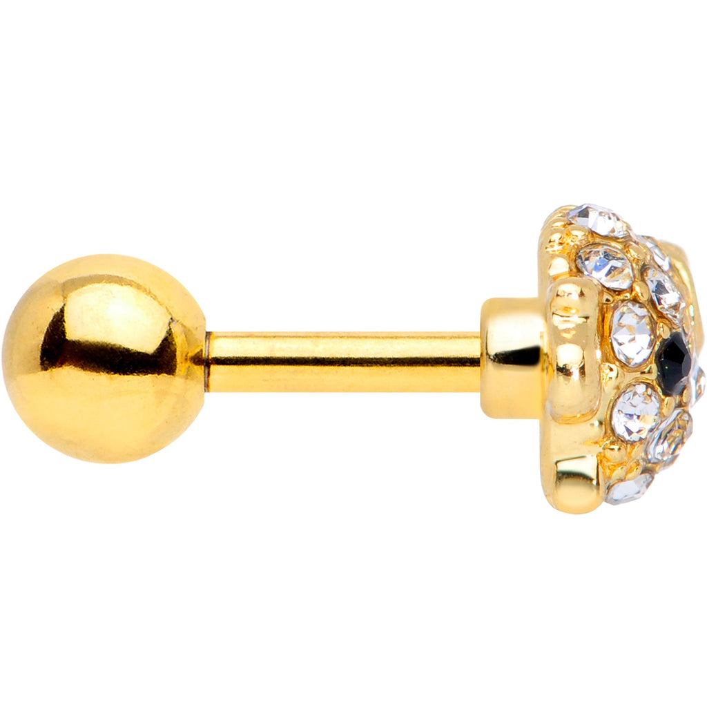 BodyCandy 16G 1/4 Clear Gem Gold Tone Fish Cartilage Tragus Earring — lifestyle context