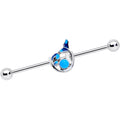 BodyCandy 14G Blue Water Whale Industrial Barbell 38mm — main product shot