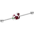 BodyCandy 14G Snacking Squirrel Industrial Barbell 38mm — main product shot
