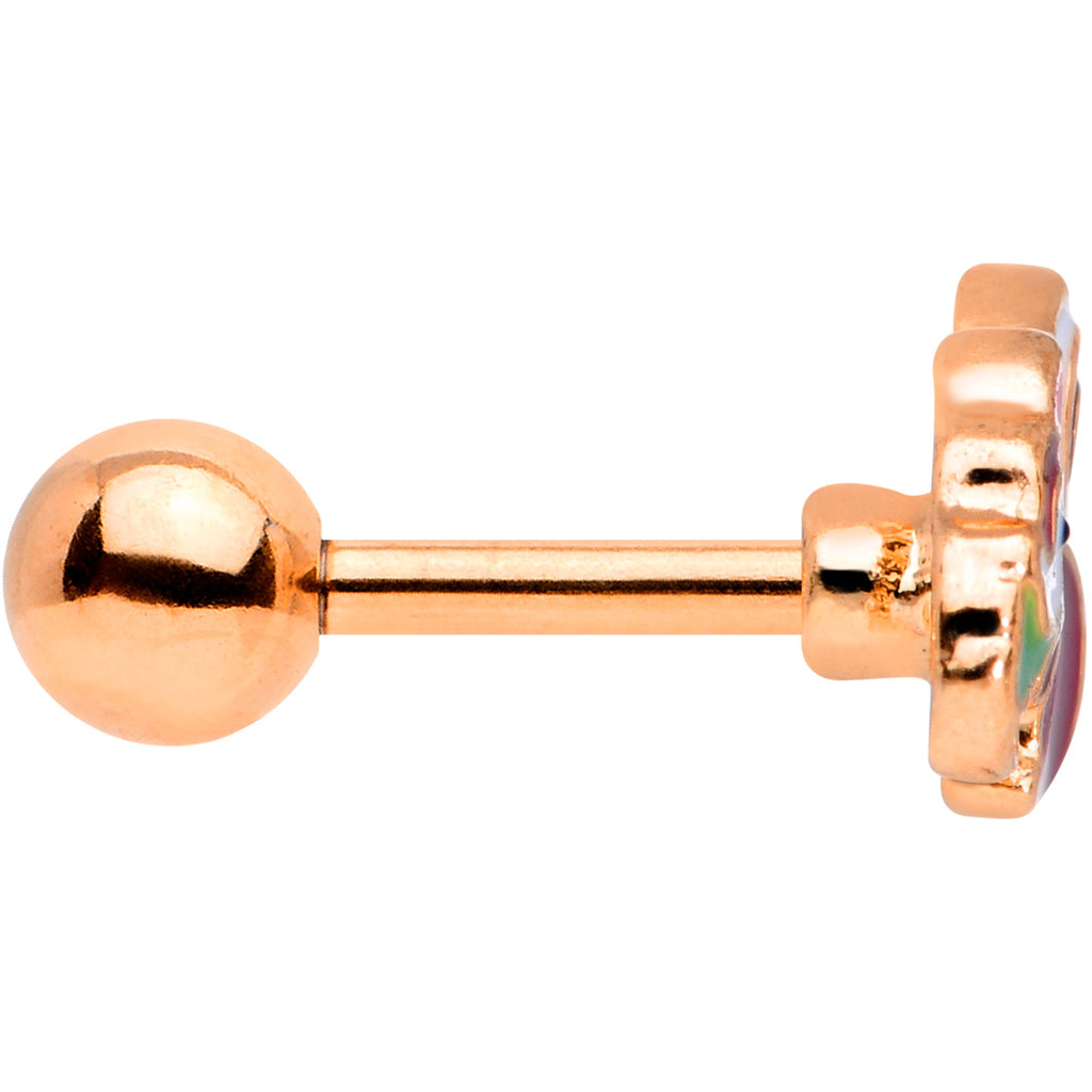 BodyCandy 16G 1/4 Rose Gold Tone Snacking Squirrel Cartilage Tragus Earring — lifestyle context