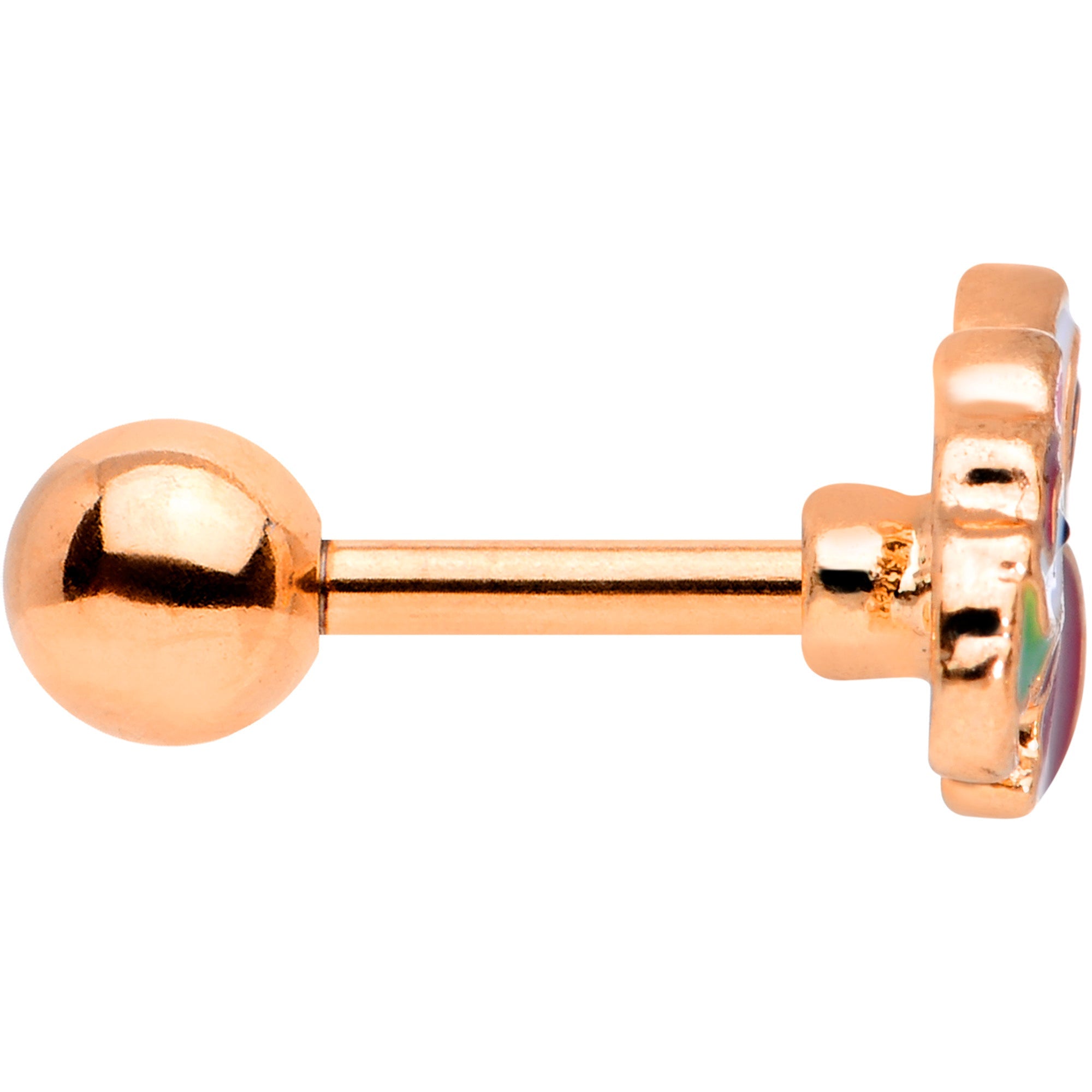 BodyCandy 16G 1/4 Rose Gold Tone Snacking Squirrel Cartilage Tragus Earring — lifestyle context