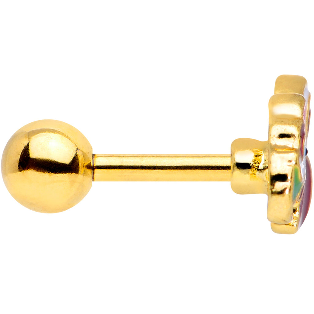 BodyCandy 16G 1/4 Gold Tone Snacking Squirrel Cartilage Tragus Earring — lifestyle context