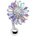 BodyCandy Clear Aurora CZ Gem Sunflower Belly Ring — main product shot