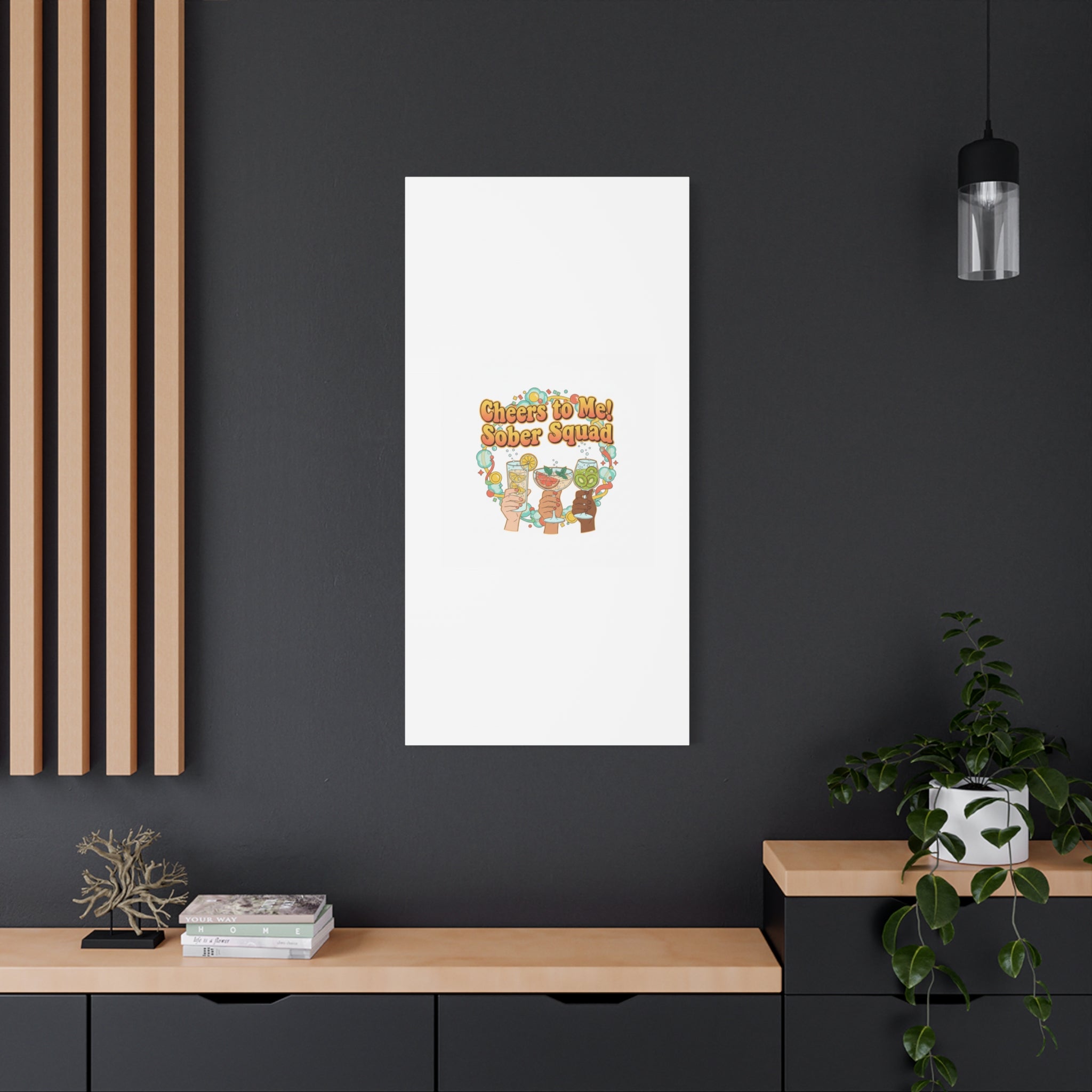 Cheers to Me Sober Squad Canvas | Dry January Mocktail Art