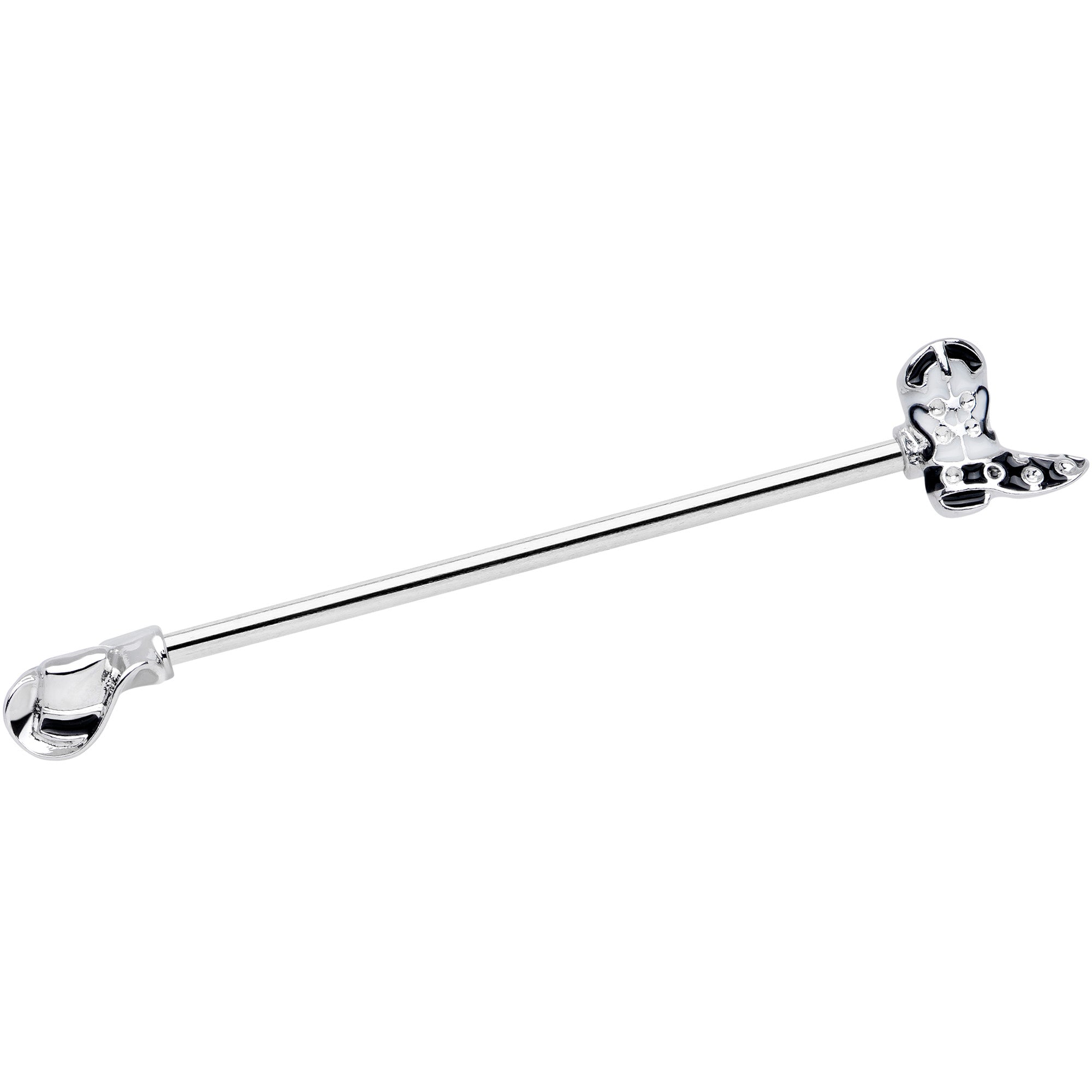 BodyCandy 14G Western Boot Hat Industrial Barbell 38mm — main product shot