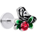 BodyCandy 16G 1/4 Perching Bird Flower Labret Monroe Tragus — main product shot