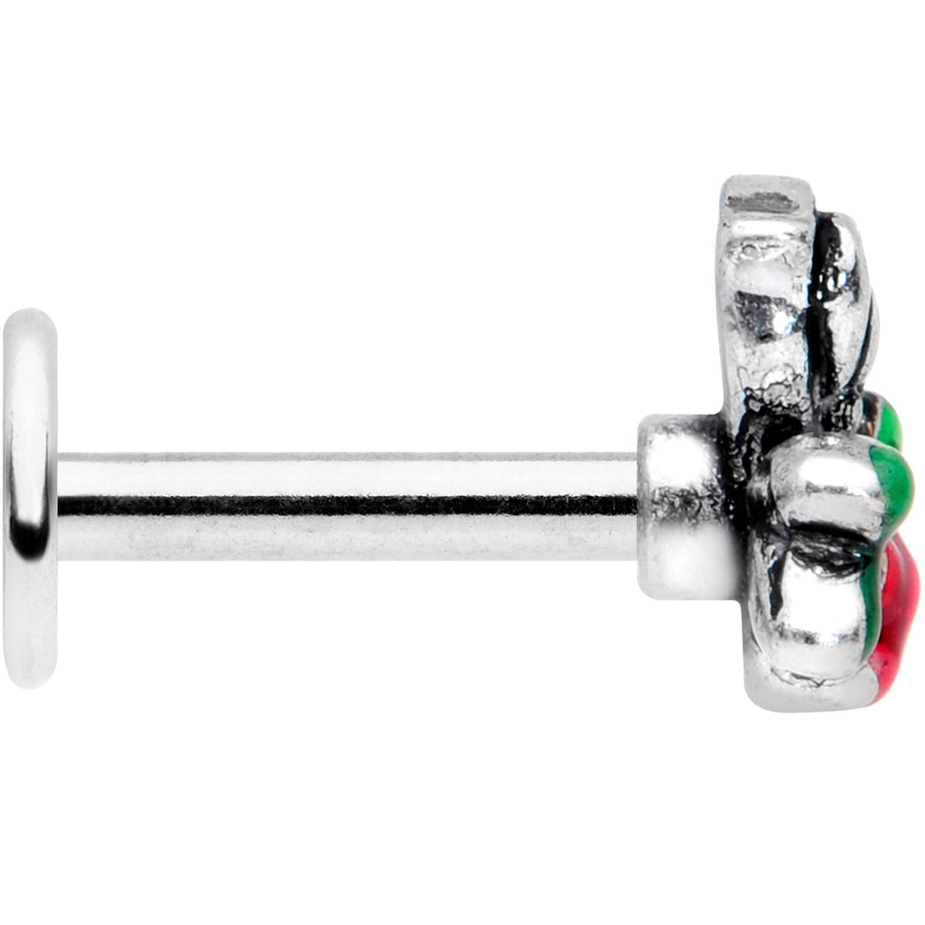 BodyCandy 16G 1/4 Perching Bird Flower Labret Monroe Tragus — lifestyle context
