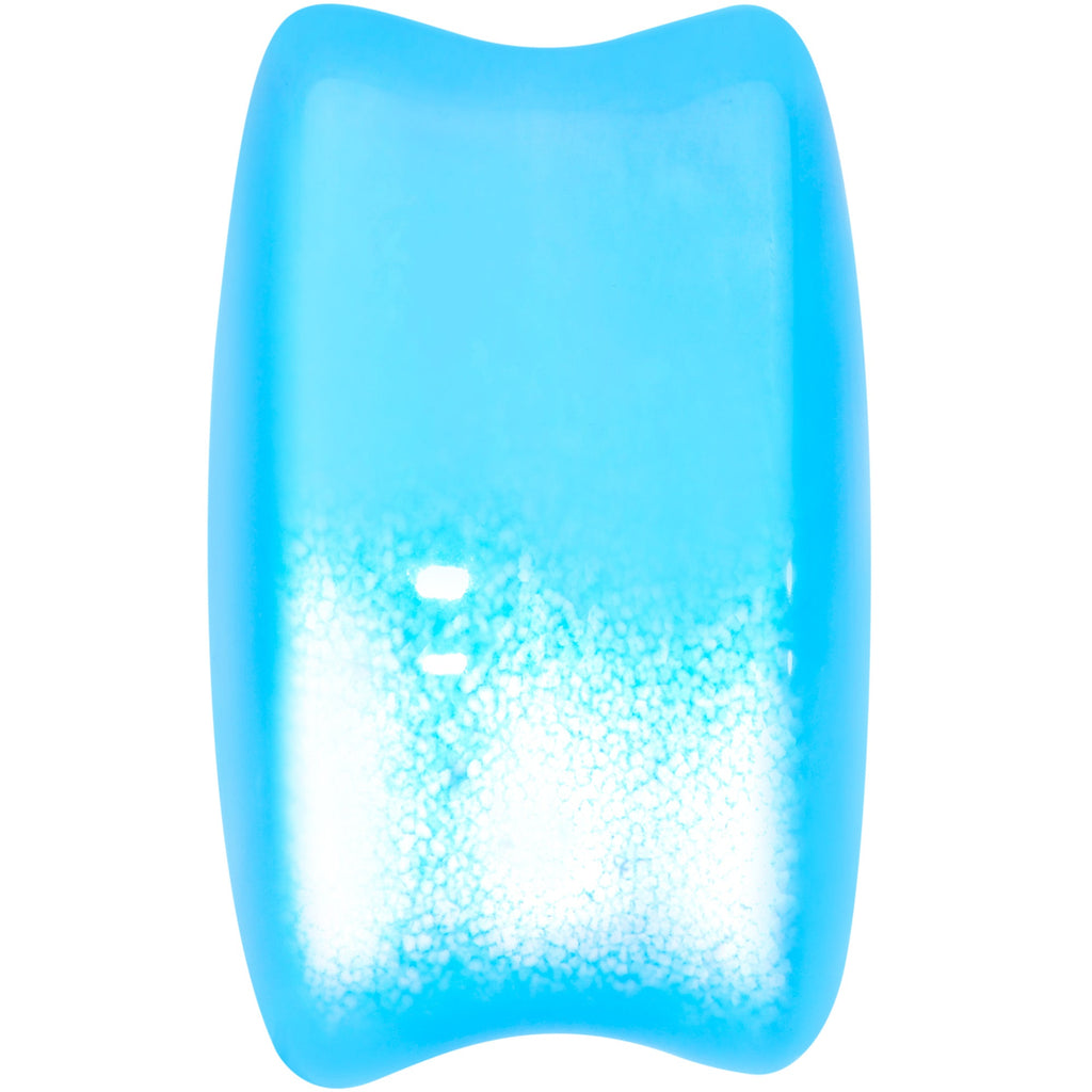 BodyCandy Light Blue Glass Teardrop Plug Set — back view
