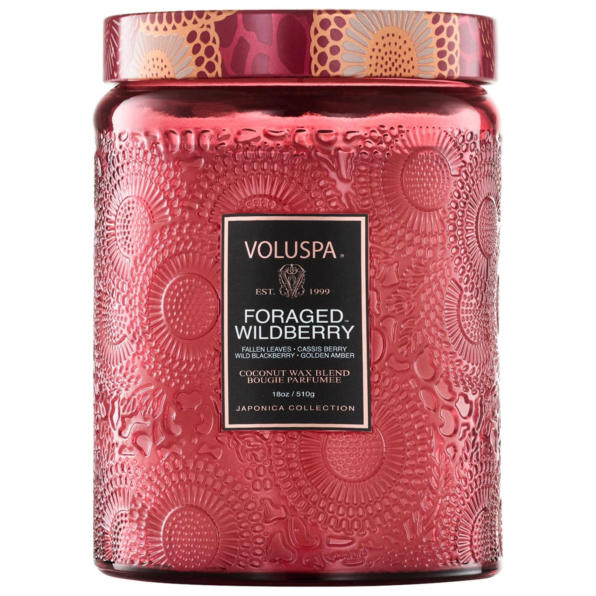 Japonica Foraged Wildberry Large Jar Candle - 100 Hour Burn Time, Fresh Citrus & Fruits Fragrance