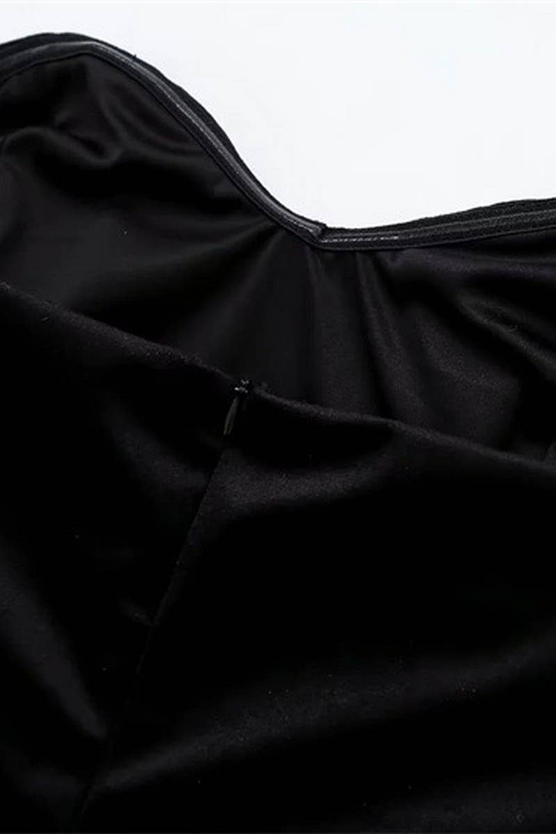 Pretty Little Patriot Pretty Little Patriot Strapless black Velvet Dress — detail shot 7