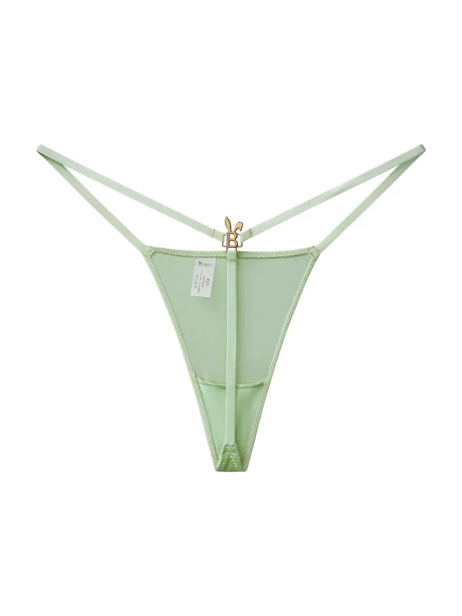 BUNNIES ROOM G-STRING IN MATCHA GREEN — main product shot
