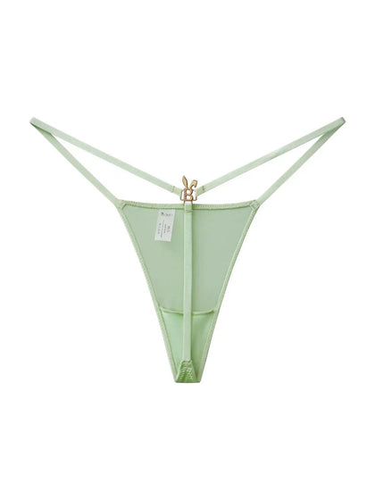 BUNNIES ROOM G-STRING IN MATCHA GREEN — main product shot