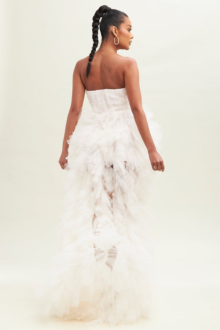 Pretty Little Patriot Pretty Little Patriot Champagne Pretty Little Tulle Dress — construction detail