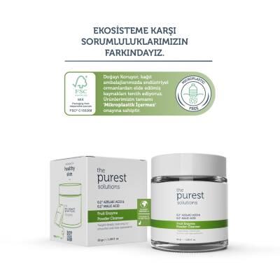 The Purest Solutions Fruit Enzyme Powder Cleanser - Gentle Exfoliating Skincare with Azelaic & Malic Acid