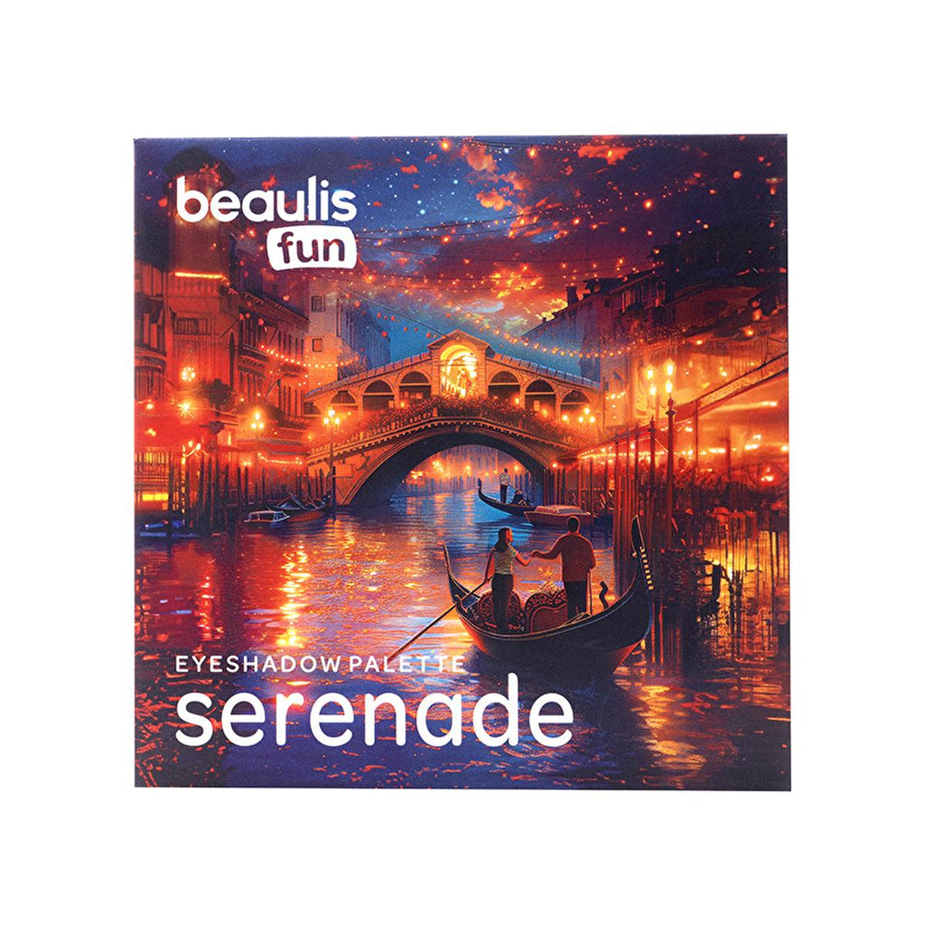 Beaulis Fun Serenade 16-Eyeshadow Makeup Palette - Nude & Dark Shades, Matte & Shimmer Finishes for Day & Night Looks