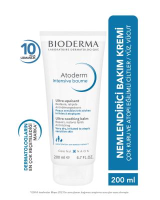 Bioderma Atoderm Intensive Moisturizing Body Balm for Dry & Sensitive Skin - Hypoallergenic & Paraben-Free