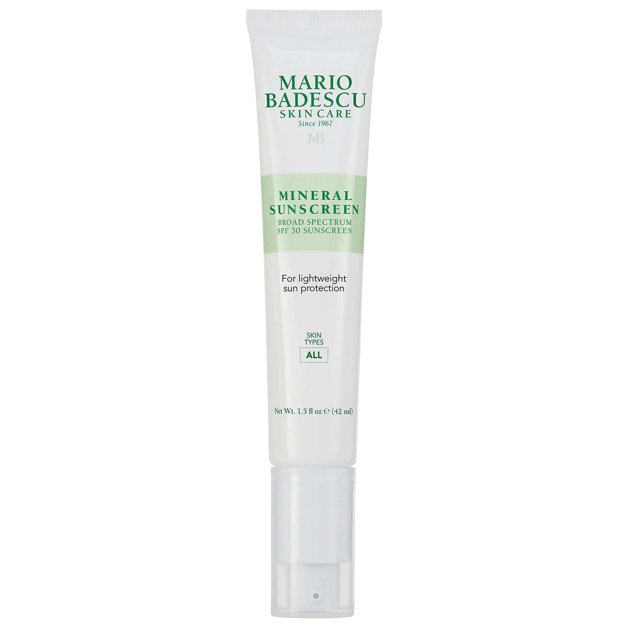 Mario Badescu Mineral Sunscreen SPF 30 - Broad-Spectrum Sun Protection, Cruelty-Free Skincare