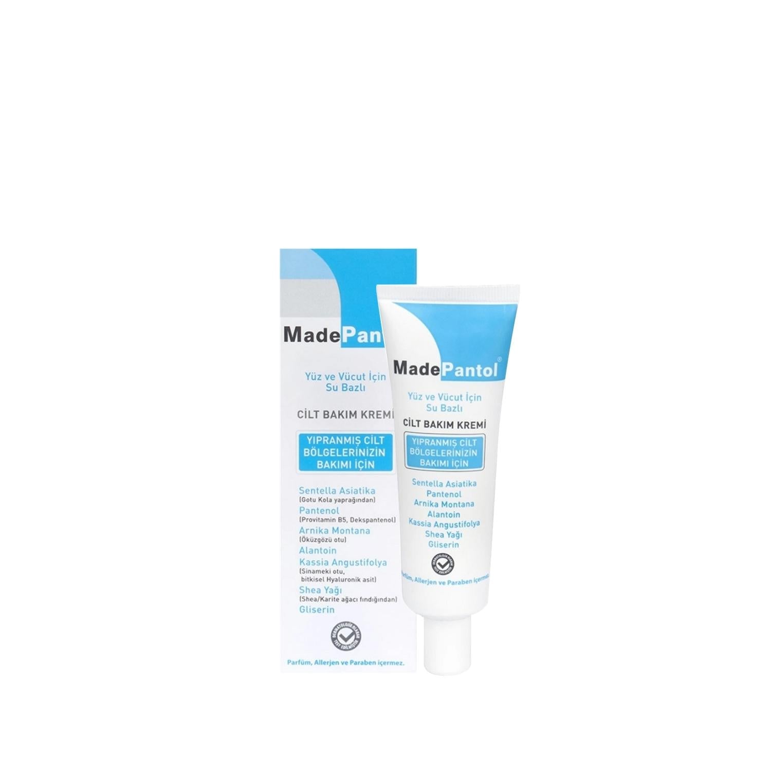 Madepantol Moisturizing Cream - Water-Based Skincare for Dry Skin, 50ml