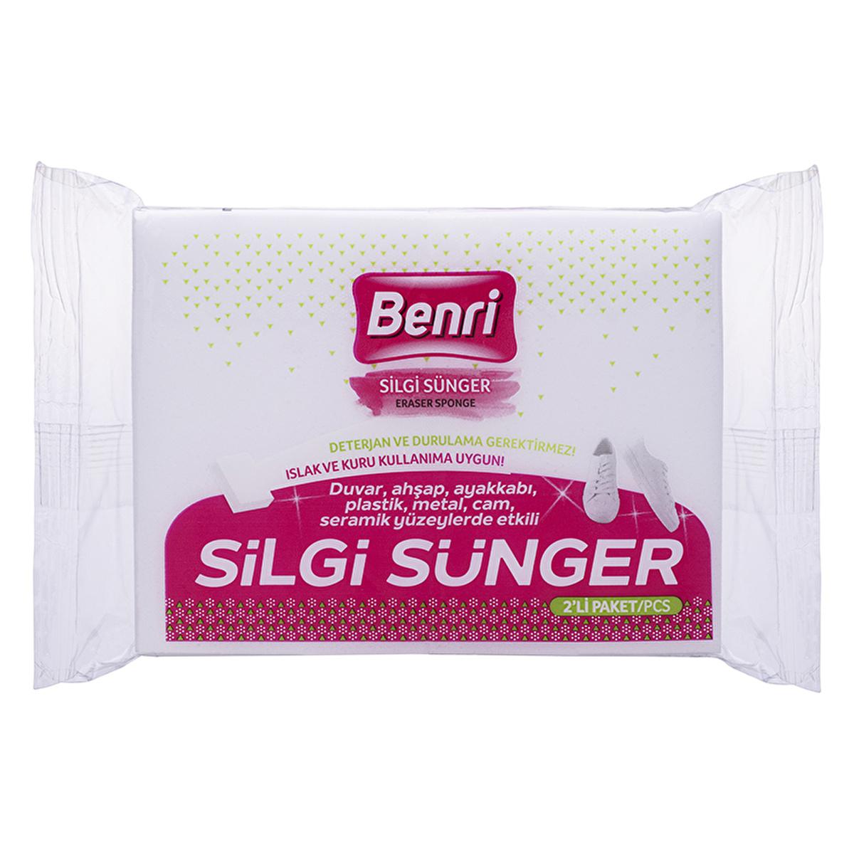 Benri High Absorbency Cleaning Sponge - Soft, Multi-Purpose, and Effective Stain Remover for Kitchen and Bathroom
