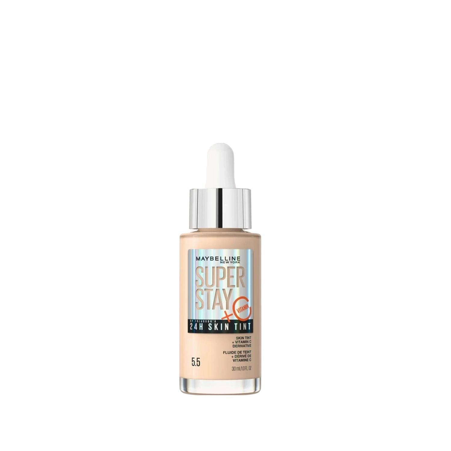 Maybelline New York Super Stay Skin Tint Foundation - Natural Finish, Long Lasting Coverage - 05.5