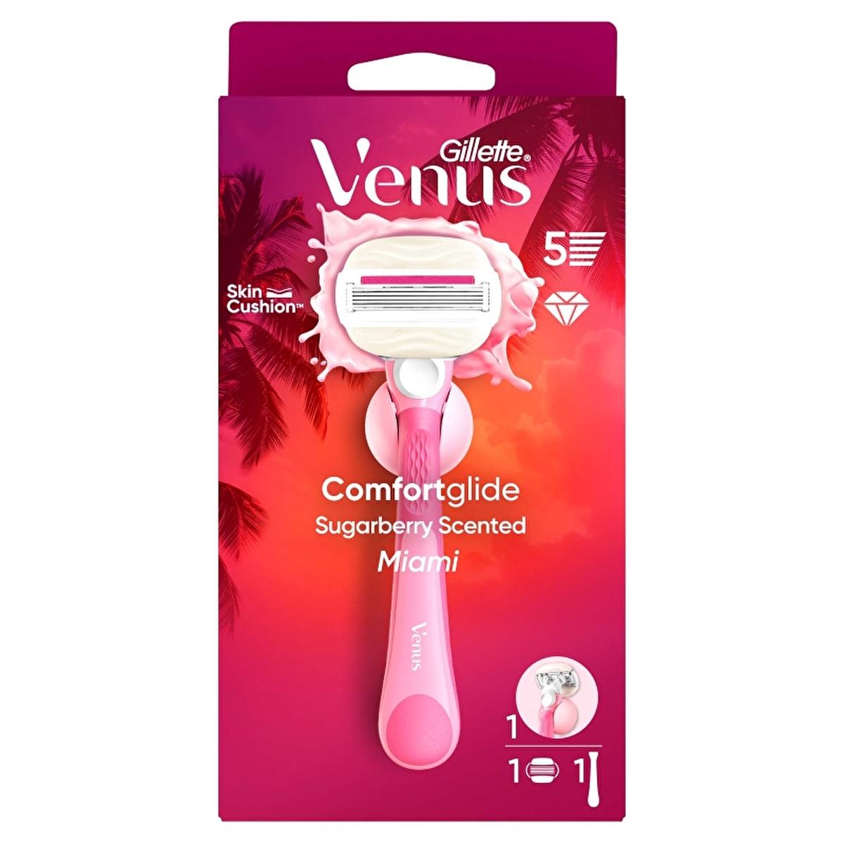 Gillette Venus ComfortGlide Sugarberry Women's Razor - 5 Blades for Smooth, Sensitive Skin & Lasting Comfort