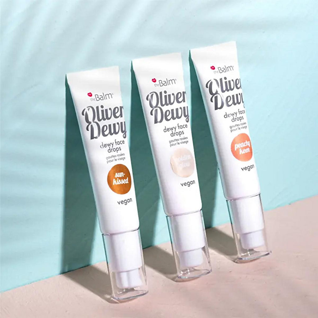 theBalm Oliver Dewy Face Drops - Sun Kissed Liquid Highlighter for Radiant, Sun-Kissed Glow & Buildable Shimmer