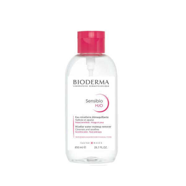 Bioderma Sensibio H2O Micellar Water: Gentle Makeup Remover & Sensitive Skin Cleanser - No Rinse Formula, Large 28.74 fl oz Bottle