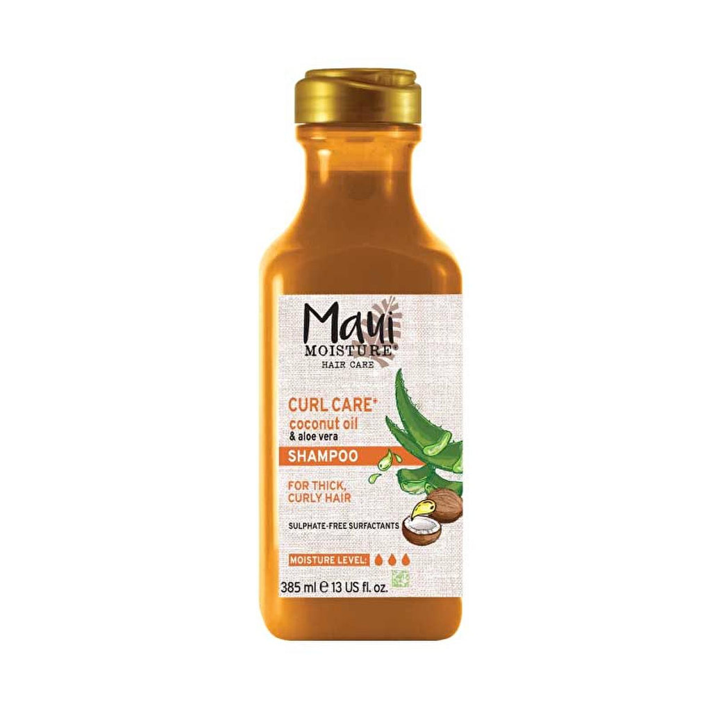 Maui Moisture Coconut Oil Shampoo: Define Curls, Hydrate & Smooth with Aloe Vera, Sulfate & Silicone Free - Vegan Formula, 13 fl oz