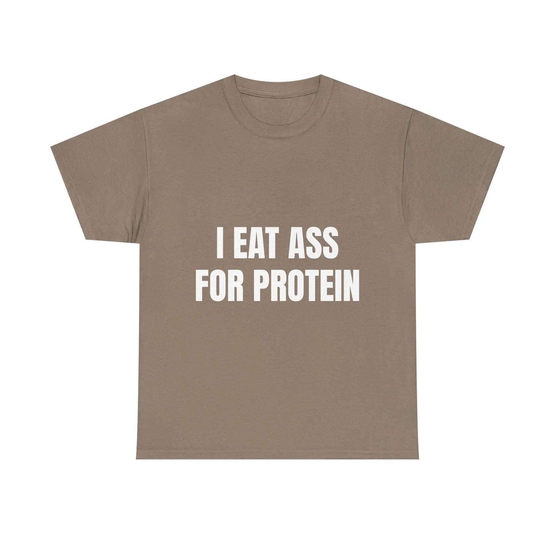 Pasimax "I EAT THIS FOR PROTEIN" Funny T-Shirt — alternative angle