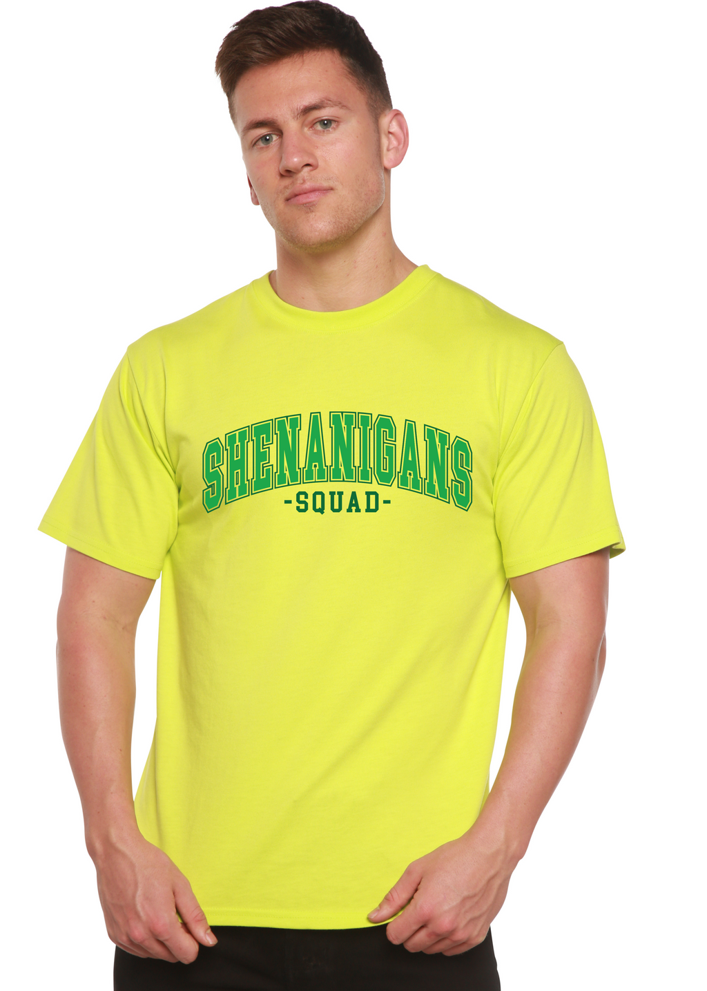 Spun Bamboo Shenanigans Squad Unisex Bamboo/Cotton Graphic T-Shirt — alternative angle