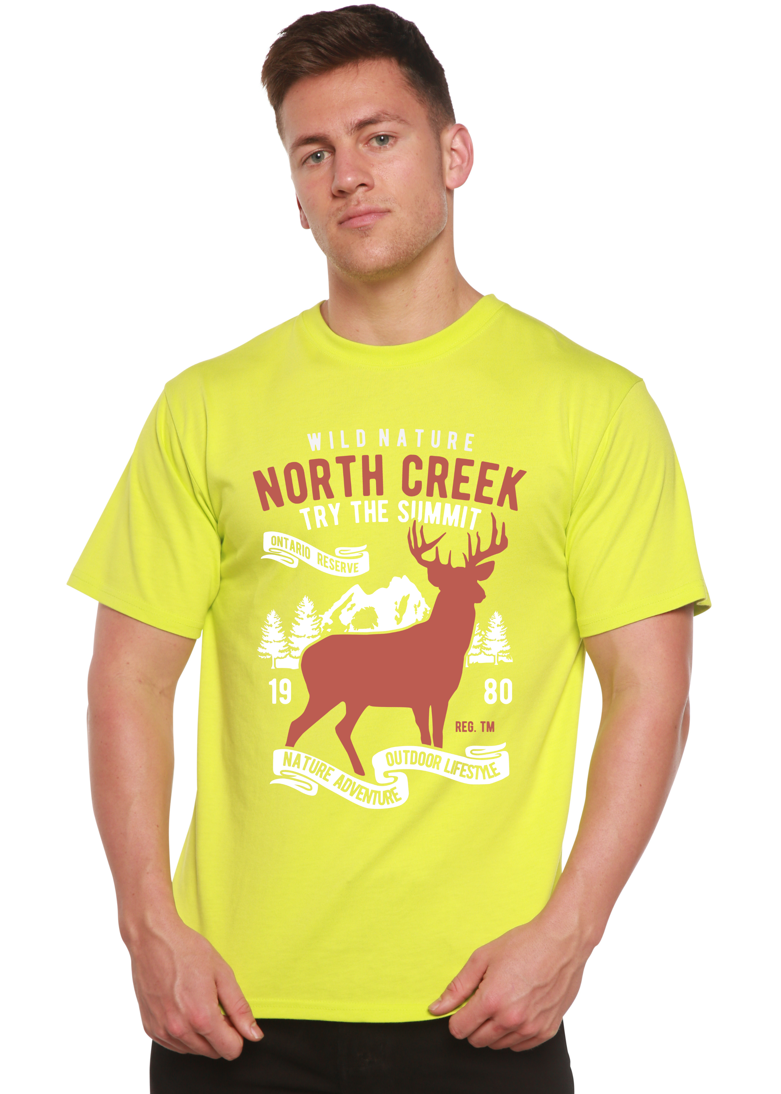 Spun Bamboo North Creek Spun Bamboo® Men's Bamboo Viscose/Organic Cotton Short Sleeve Graphic T-Shirt — size reference