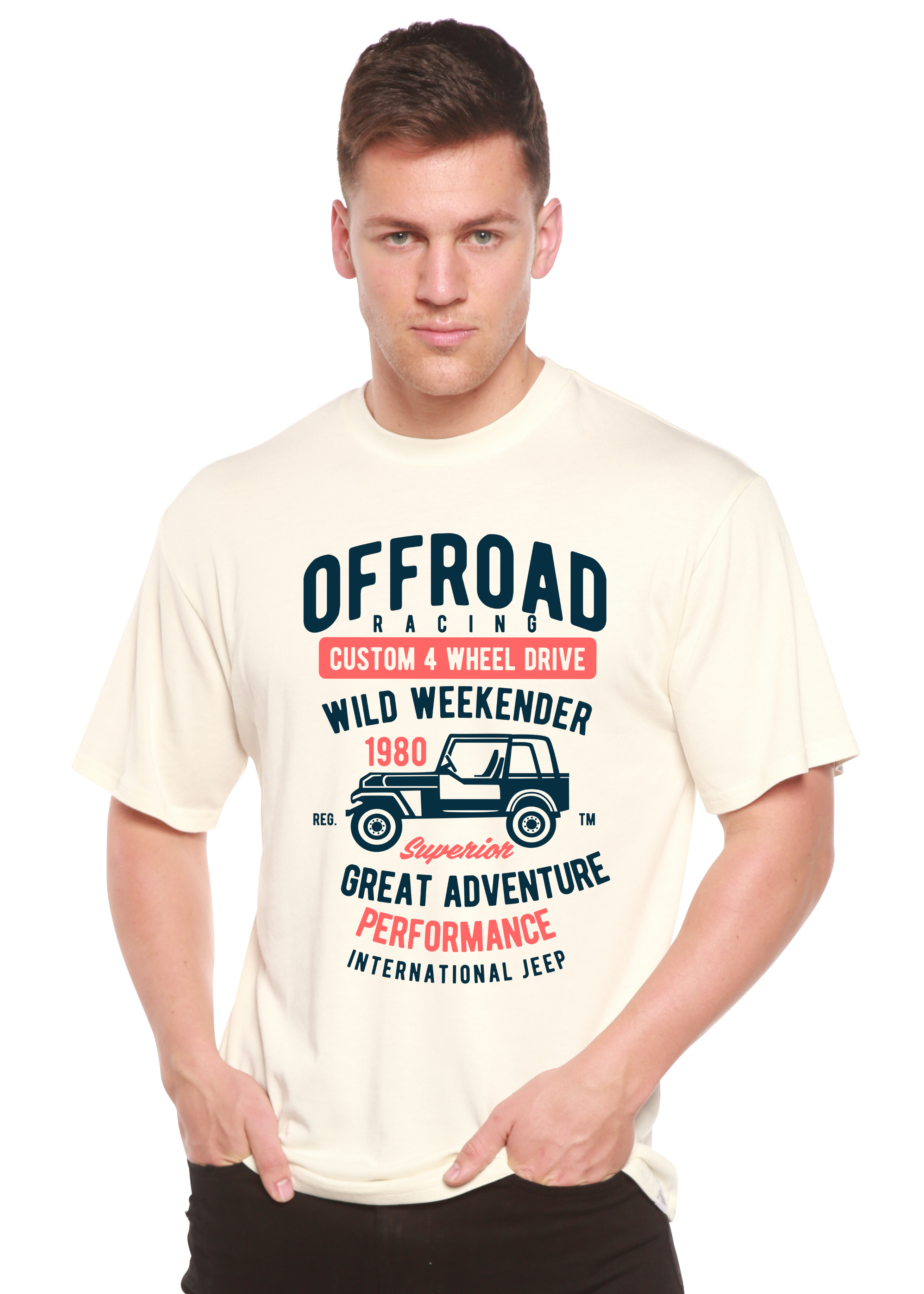 Spun Bamboo Off Road Racing Spun Bamboo® Men's Bamboo Viscose/Organic Cotton Short Sleeve Graphic T-Shirt — main product shot
