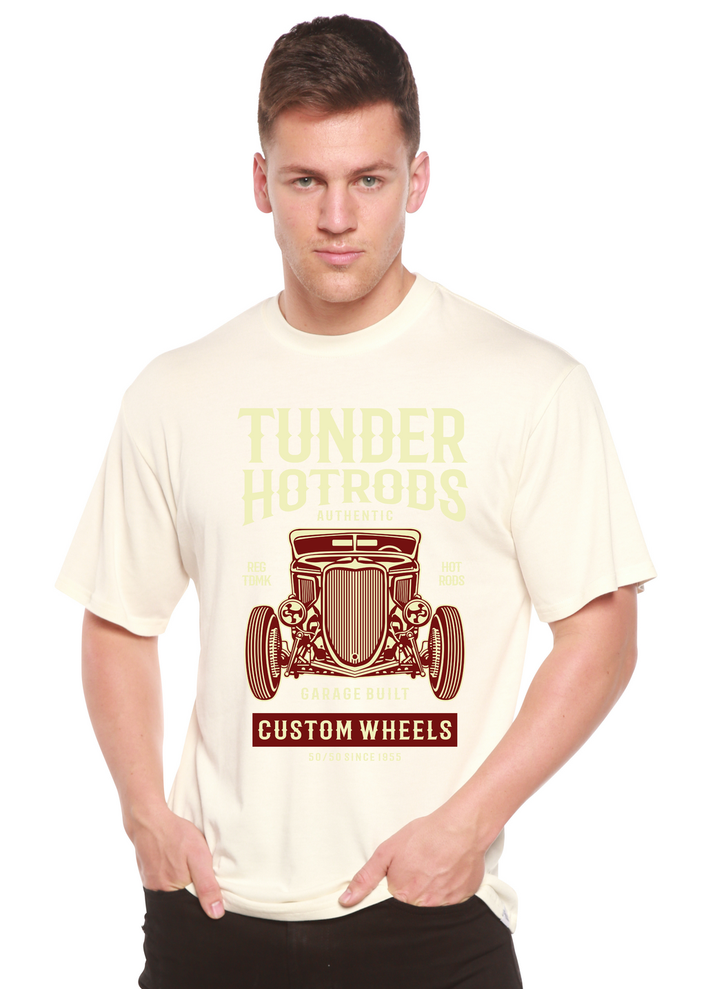 Spun Bamboo Thunder Hot Spun Bamboo® Men's Bamboo Viscose/Organic Cotton Short Sleeve Graphic T-Shirt — size reference
