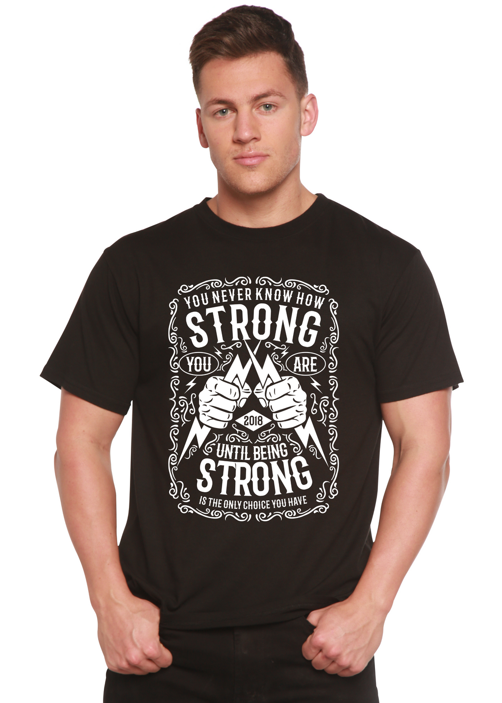 Spun Bamboo Strong Spun Bamboo® Men's Bamboo Viscose/Organic Cotton Short Sleeve Graphic T-Shirt — main product shot