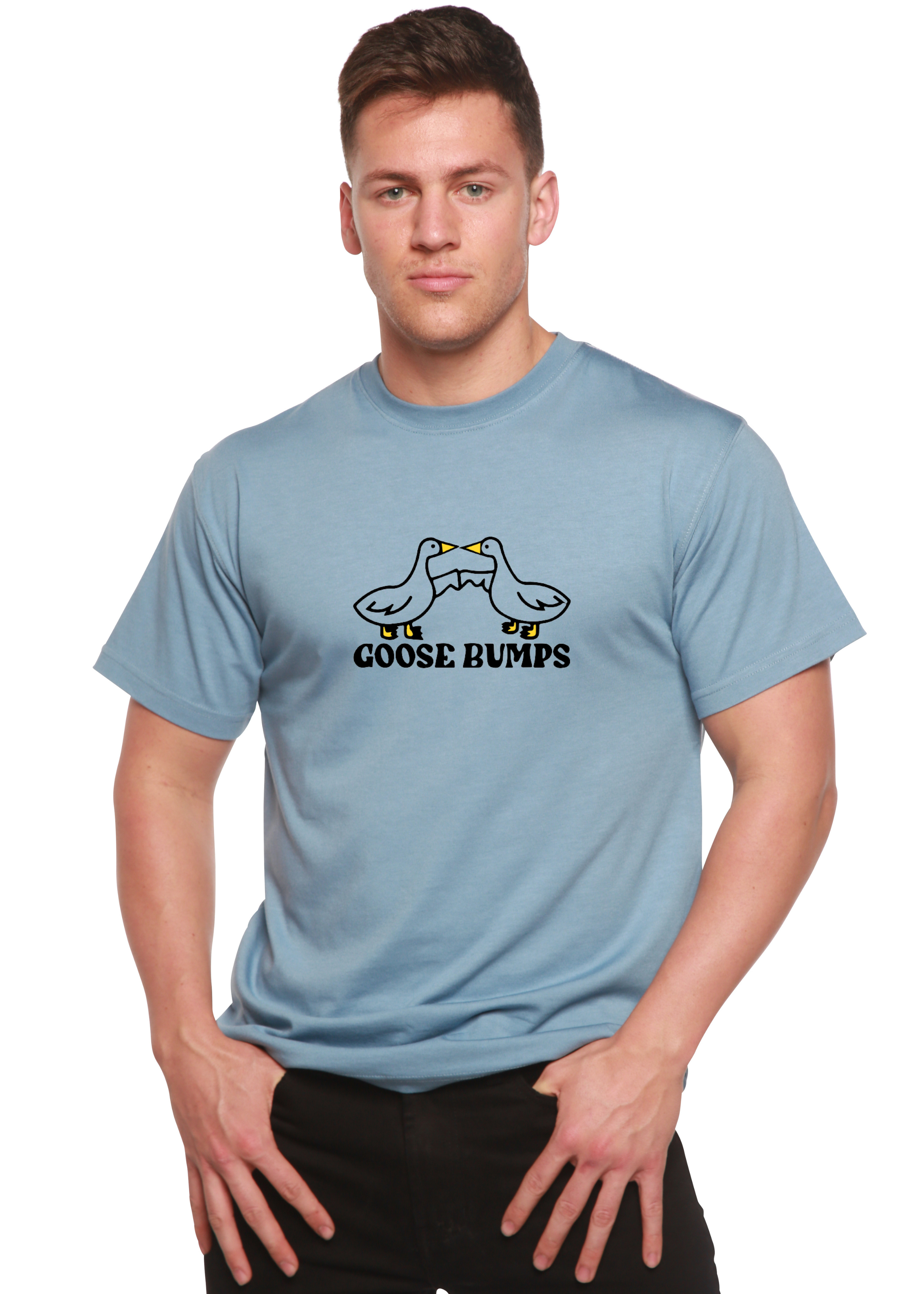 Spun Bamboo Goose Bumps Men's Bamboo Viscose/Organic Cotton Short Sleeve Graphic T-Shirt — alternative angle
